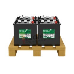 Pack 4 baterias LUCAS LC GC2 | 6 Voltios 225 Amperios C20